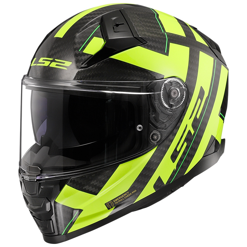 Moto přilba LS2 FF811 Vector II Carbon Strong Gl. Yellow XS (53-54)