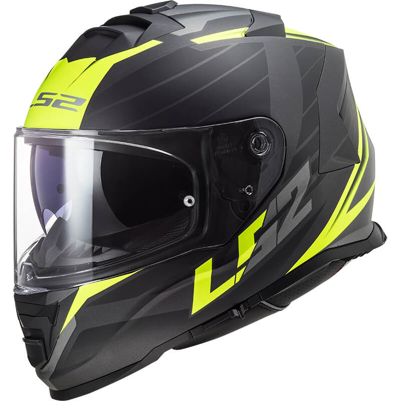 Moto helma LS2 FF800 Storm II Nerve Matt H-V Yellow 3XL (65-66)