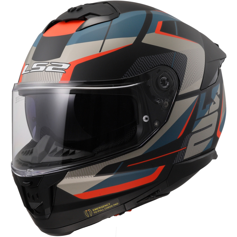 Moto přilba LS2 FF808 Stream II Road Matt Black Blue XL (61-62)