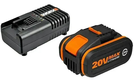 Sada akumulátoru a nabíječky Worx WA3604 / 20 V / 4 Ah / černá/oranžová Varianta: ivi1