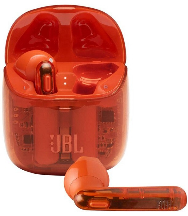 Bezdrátová sluchátka JBL Tune 225TWS Ghost / výdrž 25 hod. / oranžová Varianta: ivi1