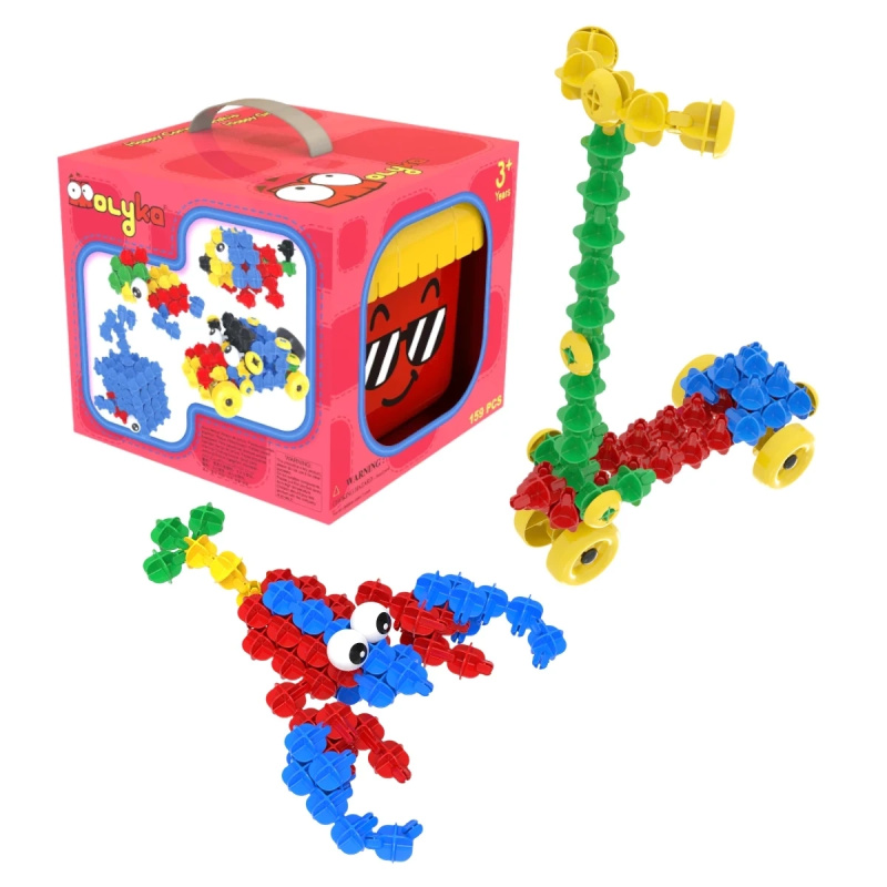 Stavebnice Molyka Red Box 159 dílků pro děti od 3 let