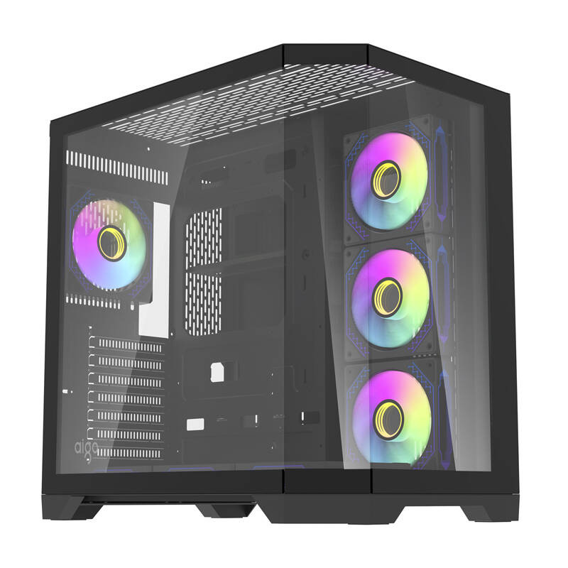 DarkFlash Počítačová skříň Darflash FT418 PRO + 7 ventilátorů aRGB (černá)