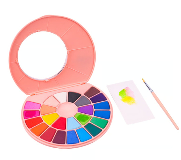 HIMI akvarelové barvy - Solid - 24 Colours in Pans (Pink Edition) Himi