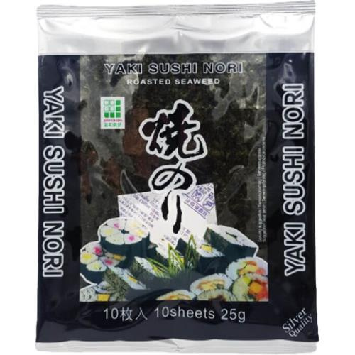 Řasy mořské 10 plátků 28g stříbrný Yaki Nori (LA CUON SUSHI)