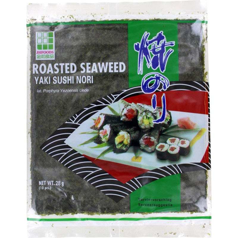 JHFOODS Pražená mořská řasa Yaki Sushi Nori Green