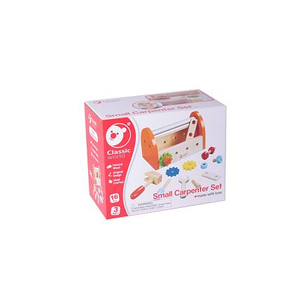 Teddies sada nářadí dřevo 16ks s dřevěným boxem v krabici