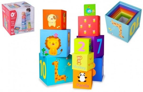 Teddies Kubus Pyramida hranatá 10 ks