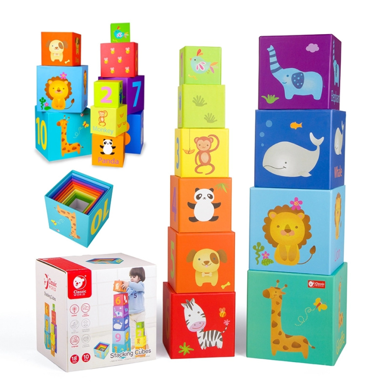 Teddies Kubus Pyramida hranatá 10 ks