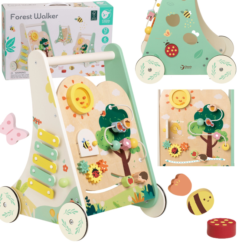 Dřevěný multifunkční pchací vozík Lesní Chodítko