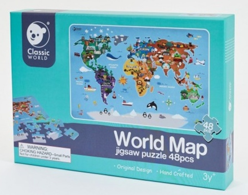 Puzzle Mapa světa - 48 dílků