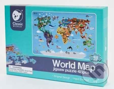 Puzzle Mapa světa - 48 dílků