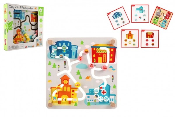 Teddies vkládačka/edukační labyrint 2v1