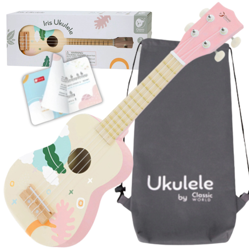 Klasické svět dřevěné ukulele pro děti růžové