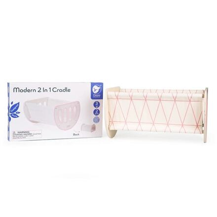 Classic World Wooden Cradle Baby Cradle Rocker pro panenku maskota 2v1