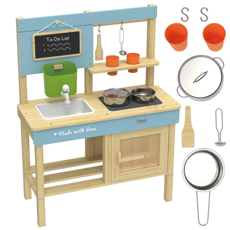 Dřevěná venkovní blátová kuchyňka XXL s příslušenstvím CLASSIC WORLD