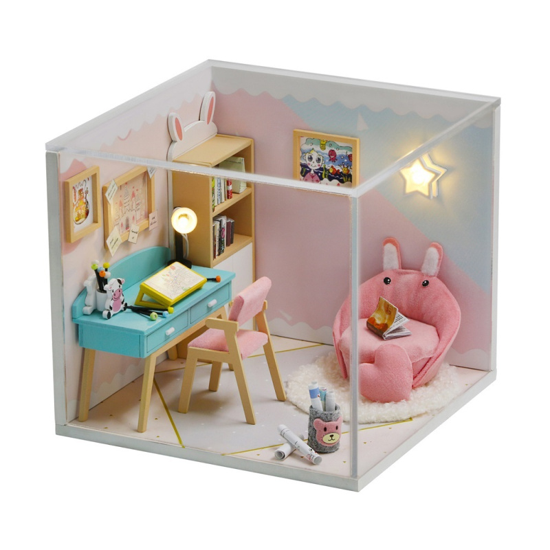 Dvěděti miniatura domečku Domov kočičky Mňau