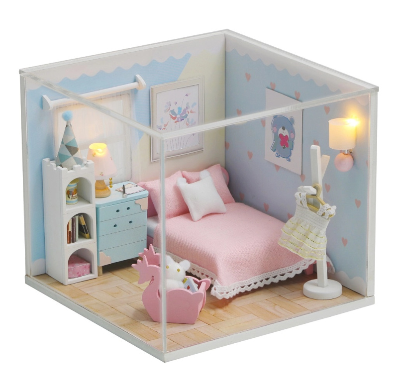 Dvěděti miniatura domečku Domov kočičky Mňau