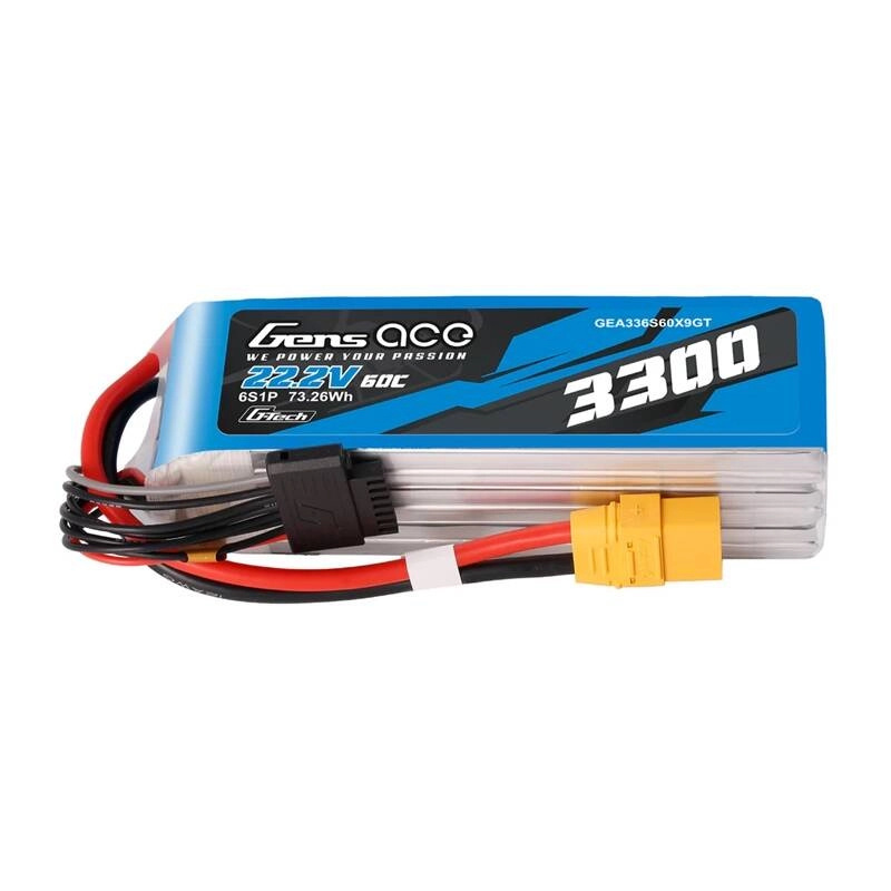 Gens Ace Akumulátor Lipo G-Tech 3300mAh 22,2V 60C 6S1P XT90