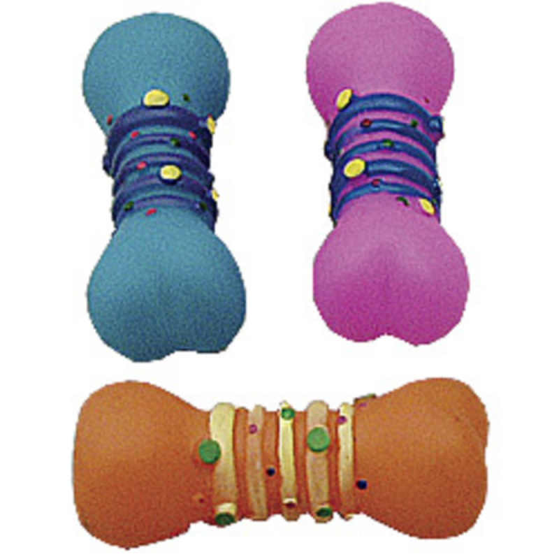 Vinylová činka pro psy TOMMI multicolor, 10cm, různé barvy