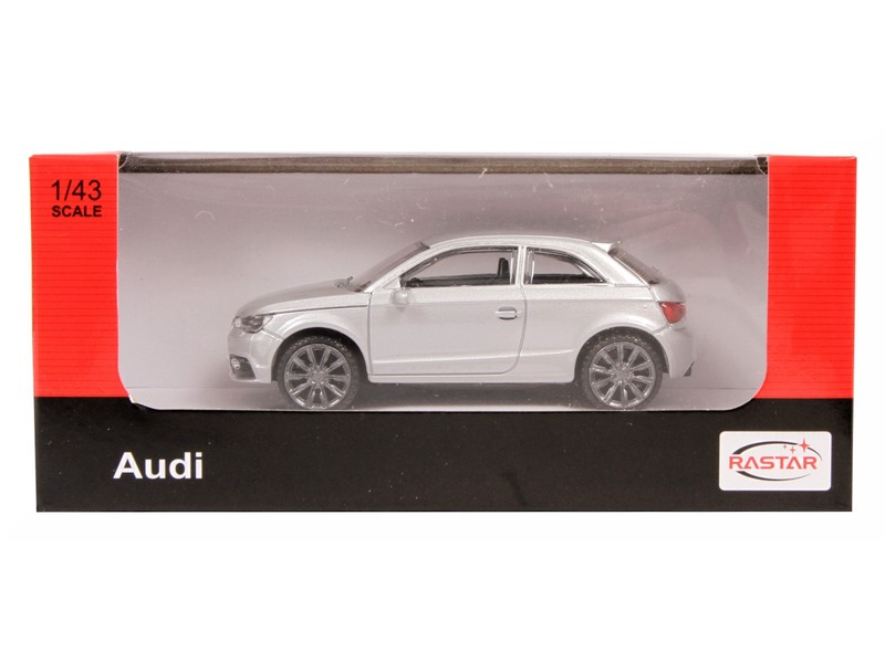 Kovové autíčko Audi A1 RASTAR v měřítku 1:43 červené - 1 kus