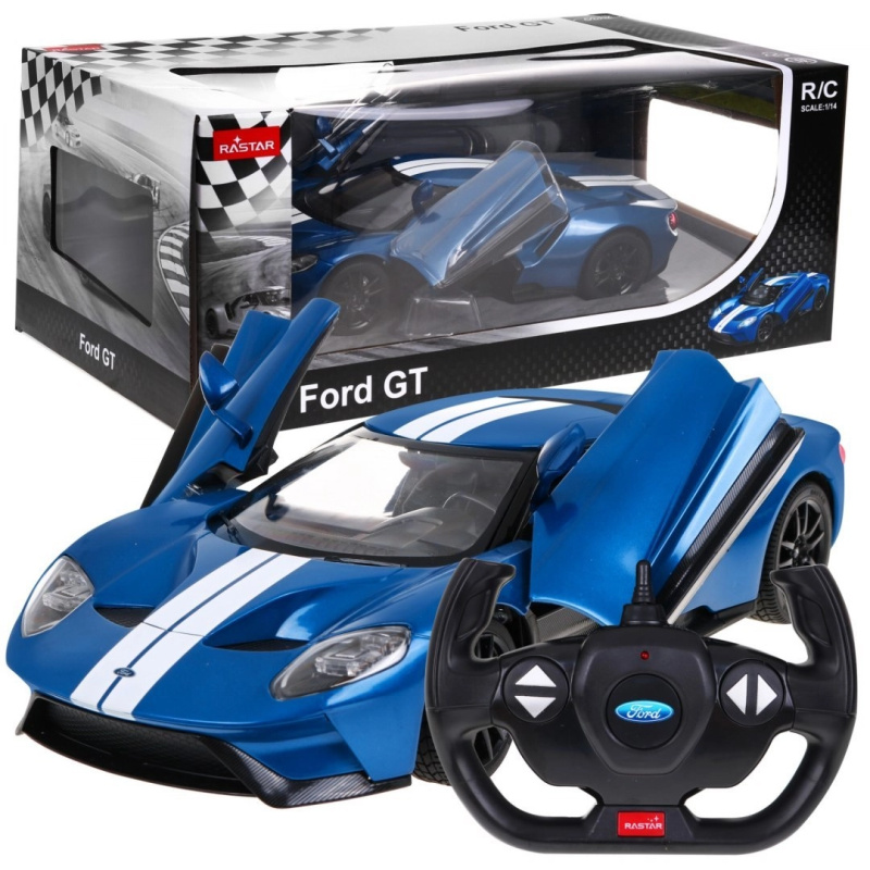 Ford GT modrý RASTAR model 1:14 Dálkově ovládané auto + 2,4 GHz dálkové ovládání