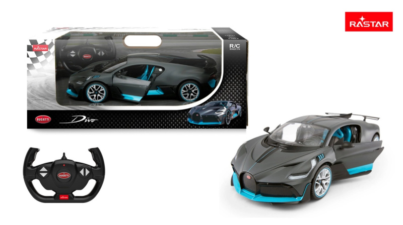 Bugatti Divo stříbrný model RASTAR 1:14 dálkově ovládané auto