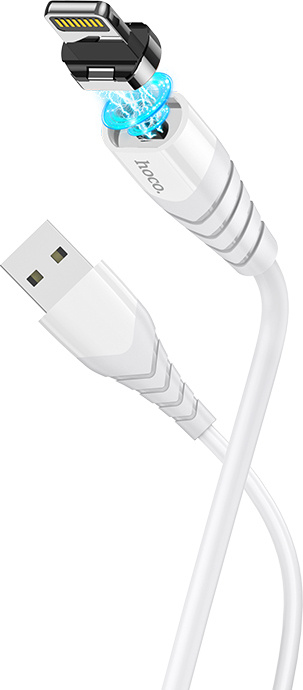 Hoco Magnetický kabel USB-A/Lightning pro iPhone a iPad - Hoco, X63 Racer White