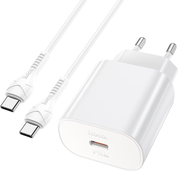 Hoco Rychlá USB-C nabíječka do sítě - Hoco, N22 Jetta PD25W + USB-C kabel