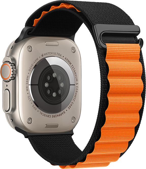 Hoco Řemínek pro Apple Watch 44mm / 45mm / 46mm / 49mm - Hoco, WA20 Climbing Black Orange
