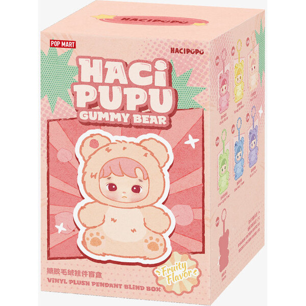 POP MART HACIPUPU Gummy Bear Series - Vinyl Plush Pendant Blind Box Vícebarevná