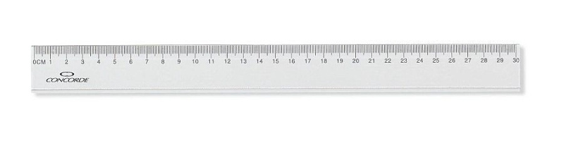 Pravítko Concorde - 30cm, závěs, transparentní
