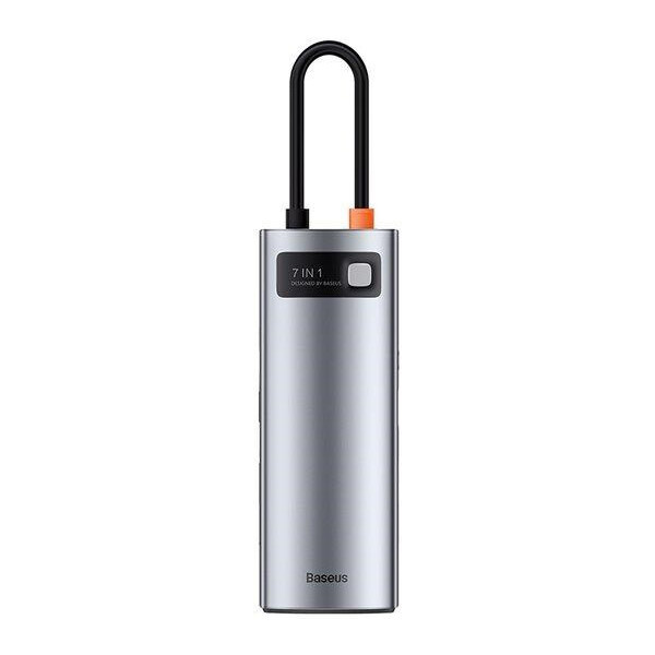 Baseus Metal Gleam Series 7v1 HUB Type-C  Šedá