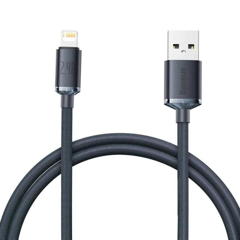 Baseus Crystal Shine Series kabel USB-A/Lightning (20W) 1,2m černý