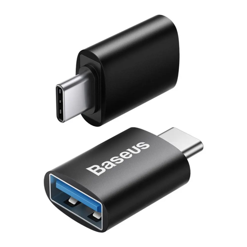 Baseus ZJJQ000001 Ingenuity Mini OTG Adaptér z USB-A na USB-C Black 6932172605643 Černá