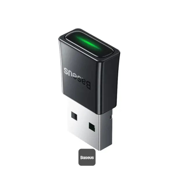 BASEUS BA07 USB bluetooth adaptér 5.3, černý Černá
