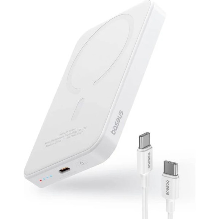 Baseus MagSafe USB-C 5 000 mAh 20W bílá Bílá