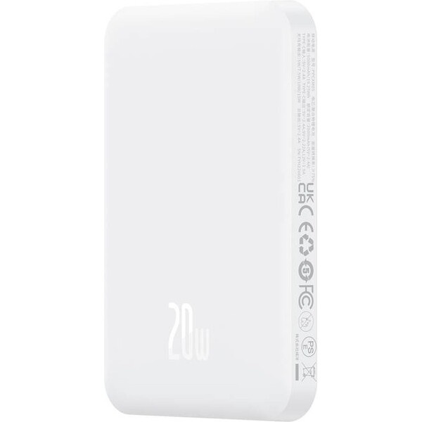 Baseus MagSafe USB-C 5 000 mAh 20W bílá Bílá