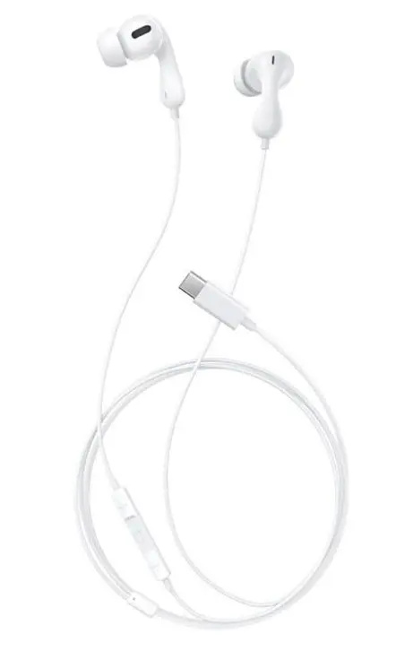 Baseus Encok CZ20 USB-C sluchátka s mikrofonem bílá Bílá