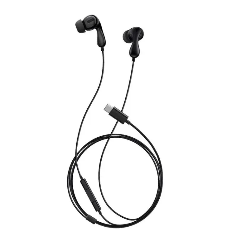 Baseus Encok CZ20 USB-C sluchátka s mikrofonem černá Černá