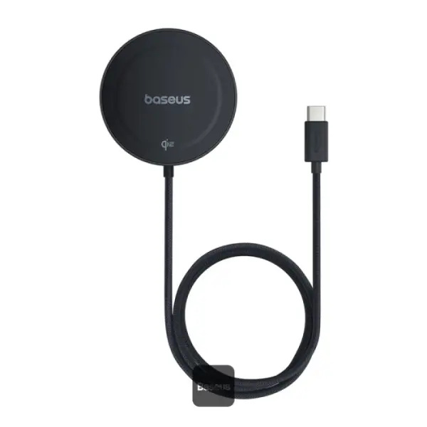 Baseus Bezdrátová nabíjecí magnetická podložka Simple Mini4 Qi2 15W černá Černá
