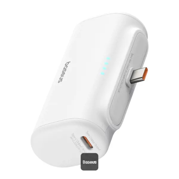 Baseus Power banka 5000mAh 20W USB-C bílá Bílá