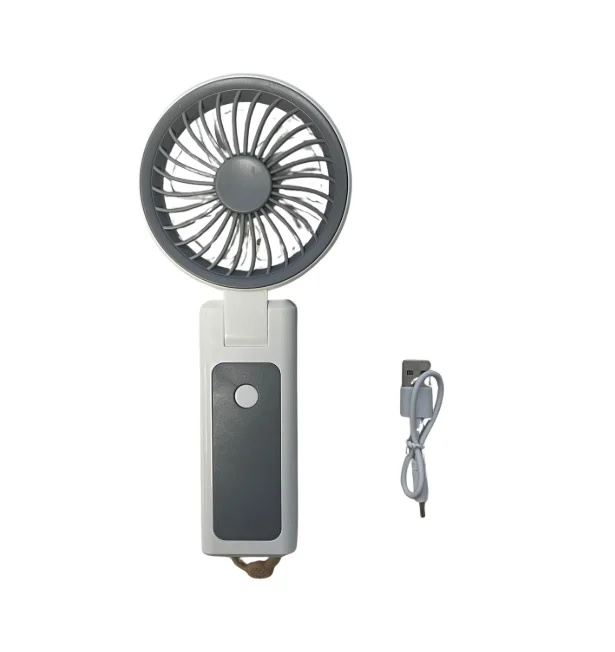Handheln Kompaktní přenosný dobíjecí ventilátor do ruky - bílý