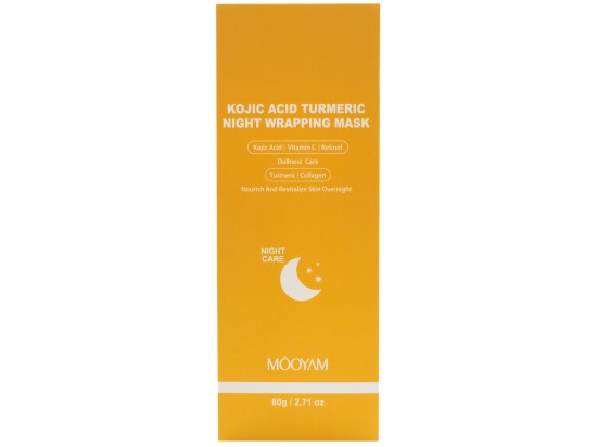 Mooyam Kojic Acid Turmeric Wrapping Mask noční slupovací maska s kurkumou 80 g