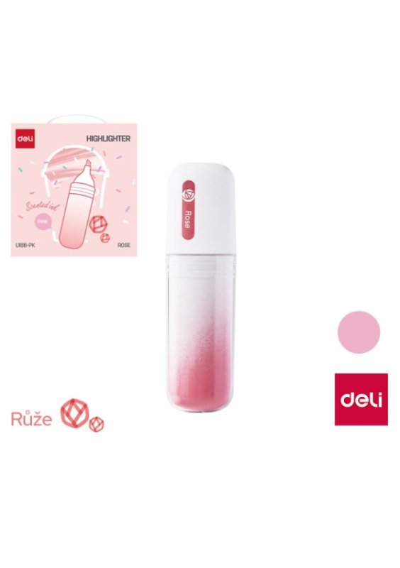 Zvýrazňovač s vůní DELI EU188-PK pastel růžový DELI GROUP CO., LTD.