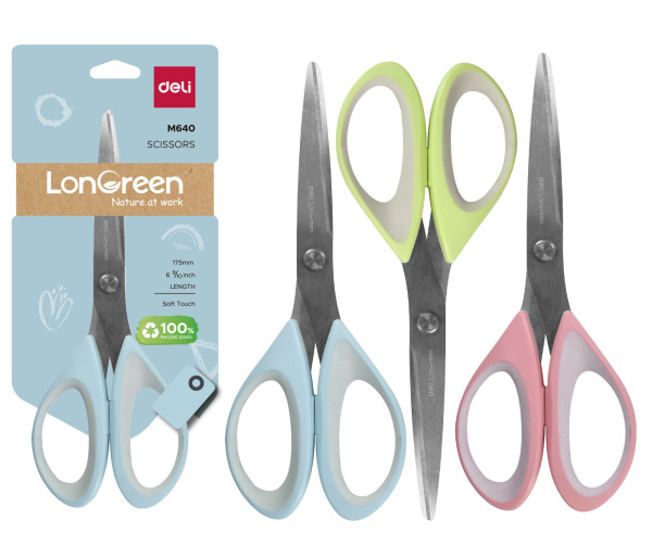 Nůžky 175mm eco LONGREEN DELI EM640 mix DELI GROUP CO., LTD.