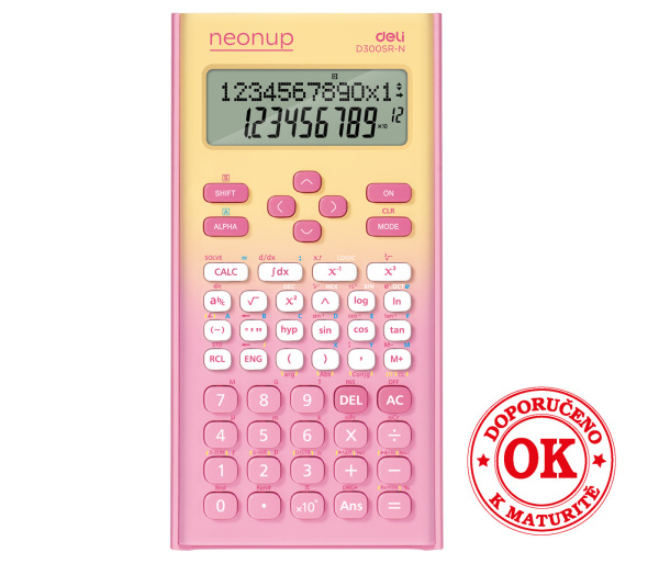 Kalkulačka vědecká DELI ED300SR-N růžová DELI GROUP CO., LTD.