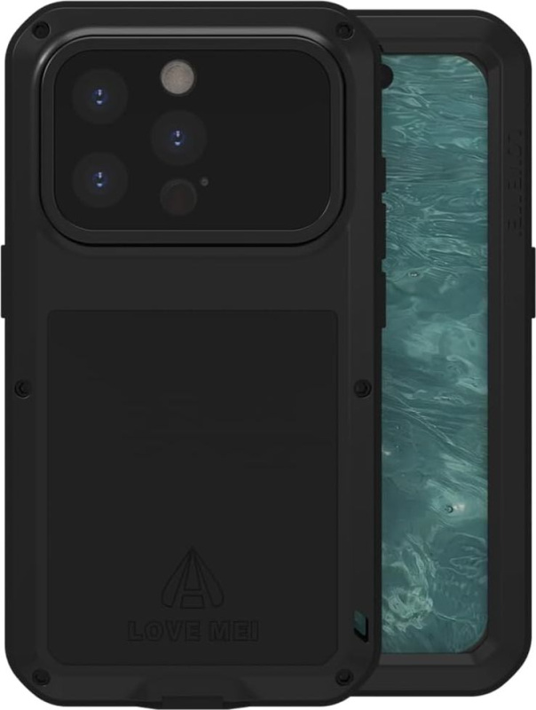Love Mei Ochranný kryt na iPhone 15 Pro - LOVE MEI, Powerful Black