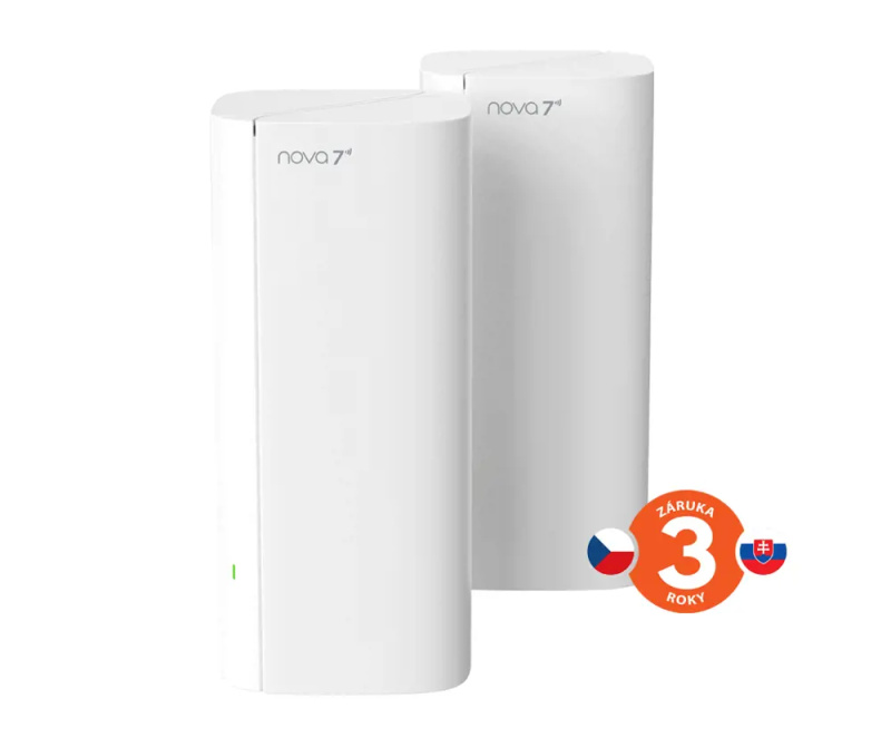 Tenda Nova ME3 Pro (2-pack) WiFi7 BE3600 Mesh Gigabit system, 6x GLAN/GWAN, WPA3, VPN, CZ app