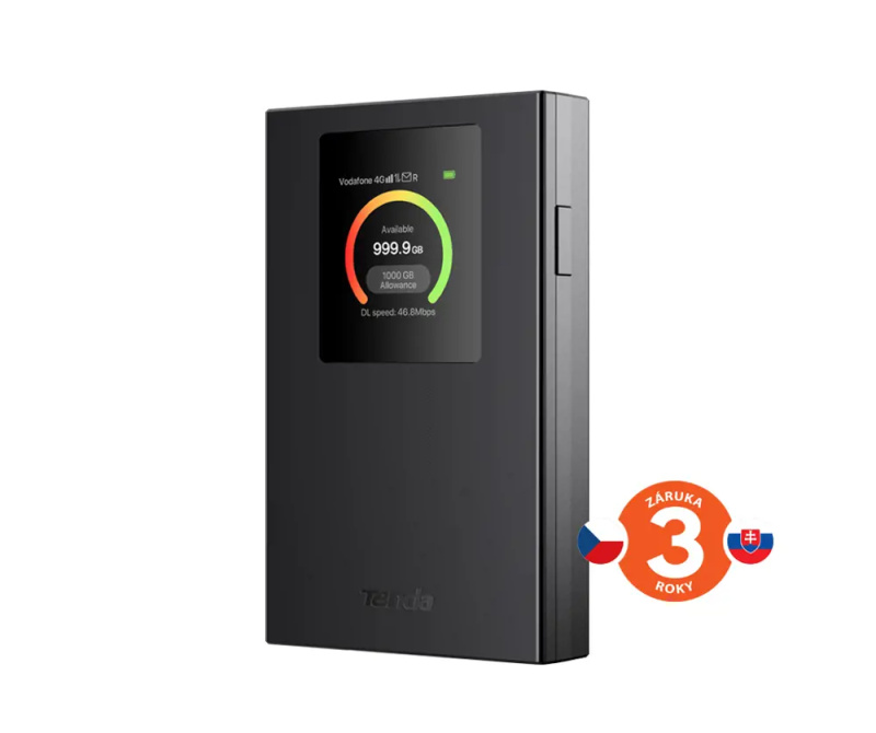 Tenda MF6 - 4G LTE Mobile AX300 Wi-Fi 6 battery modem router, LCD, WPA3, USB-C